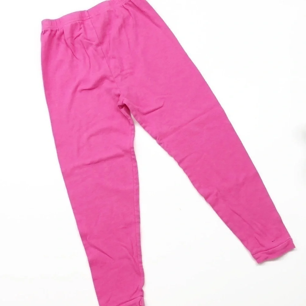 Solid pink girls pajama bottoms